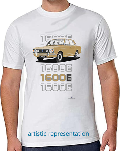 Ford Cortina Mk2 1600E facelift in Sable Art T-Shirt (Words)