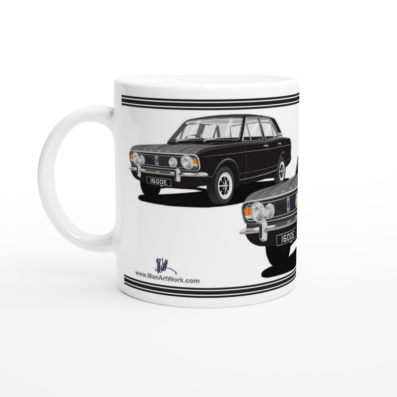 Ford Cortina Mk2 Series 2 1600E in Black with Vinyl Roof
