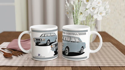 Ford Cortina Mk2 Series 2 1600E in Blue Art Mug