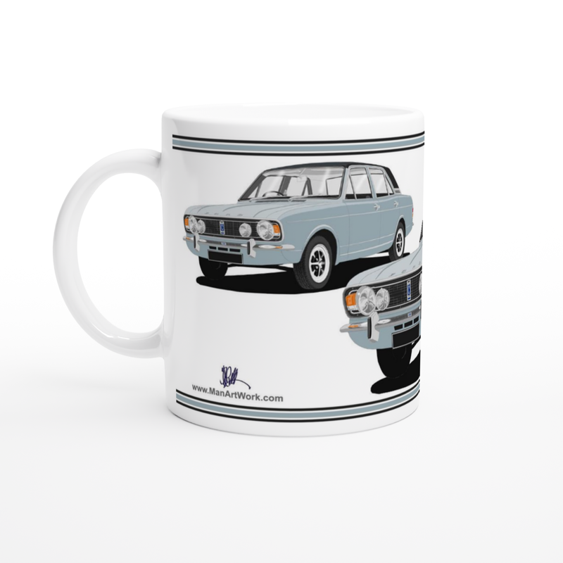 Ford Cortina Mk2 Series 2 1600E in Blue with Vinyl Roof