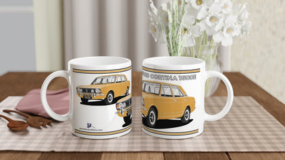 Ford Cortina Mk2 Series 2 1600E in Gold Art Mug