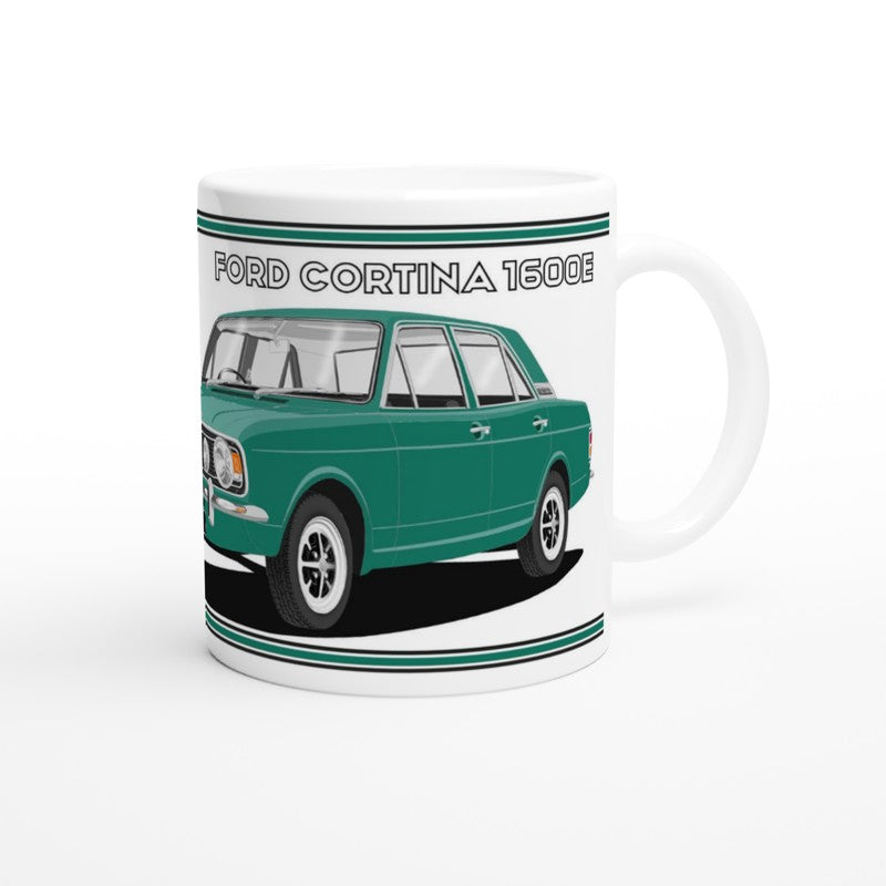 Ford Cortina Mk2 Series 2 1600E in Jade Art Mug