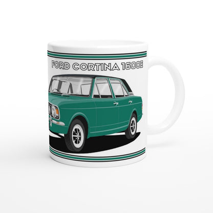 Ford Cortina Mk2 Series 2 1600E in Jade with Vinyl Roof