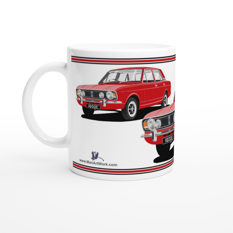 Ford Cortina Mk2 Series 2 1600E in Red Art Mug