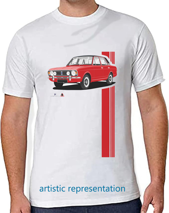 Ford Cortina Mk2 1600E Red T Shirt