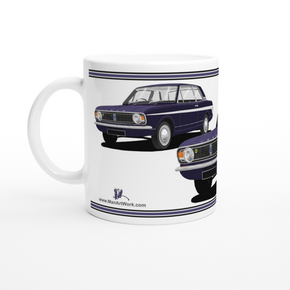 Ford Cortina Mk2 Series 2 Lotus in Blue & White with Steel Hubcaps