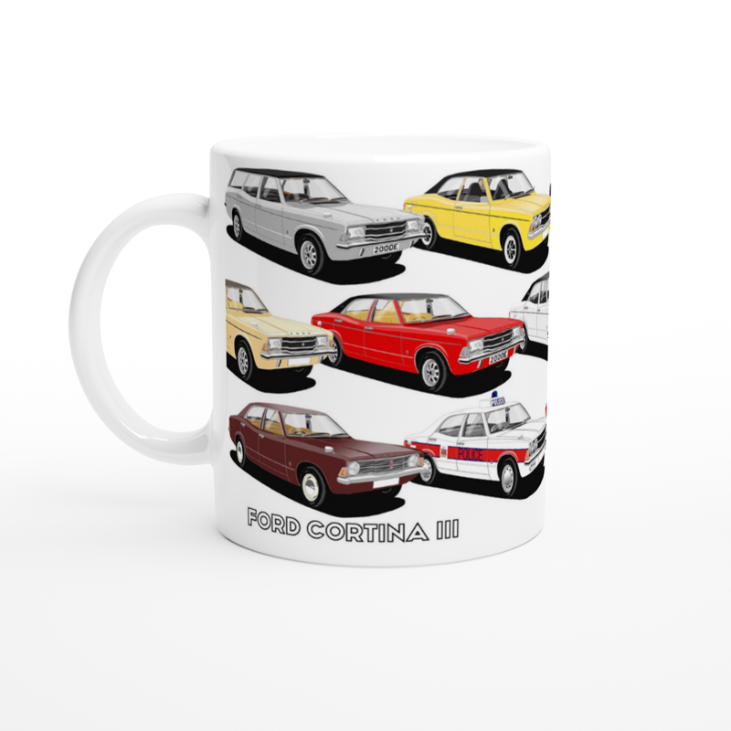 Ford Cortina Mk3 Multi Car Mug