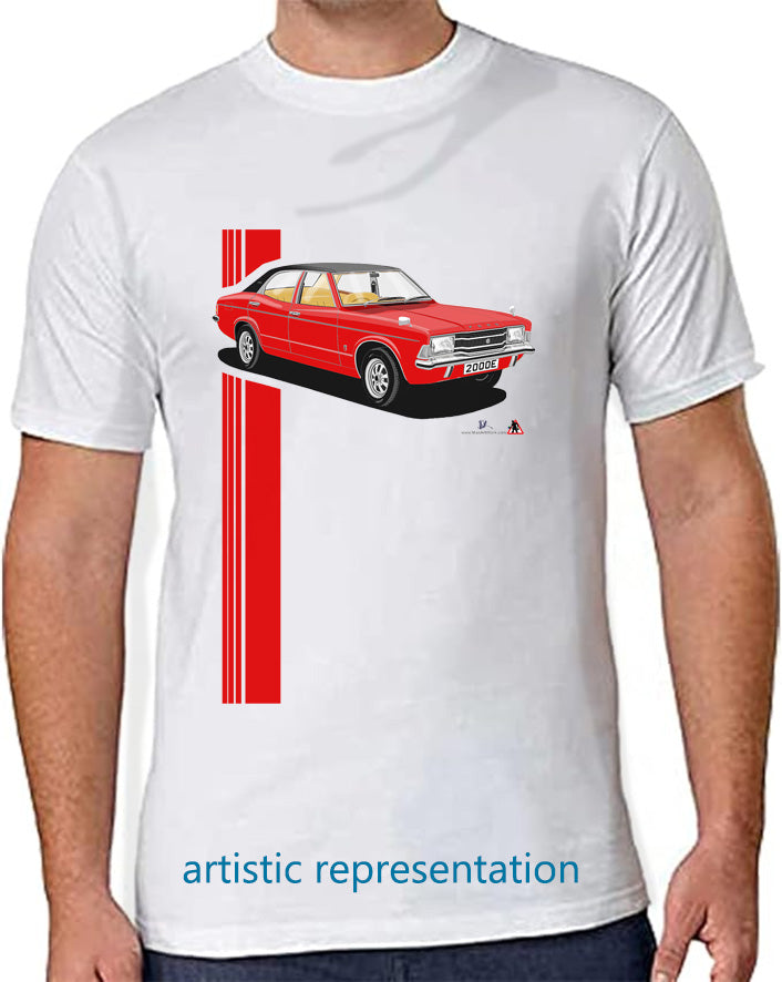 Ford Cortina Mk3  2000E Red T Shirt