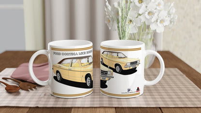 Ford Cortina Mk3 2000E in Beige Art Mug