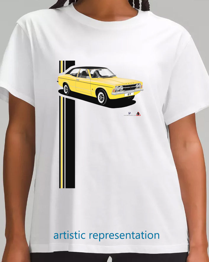 Ford Cortina Mk3  GT Yellow T Shirt