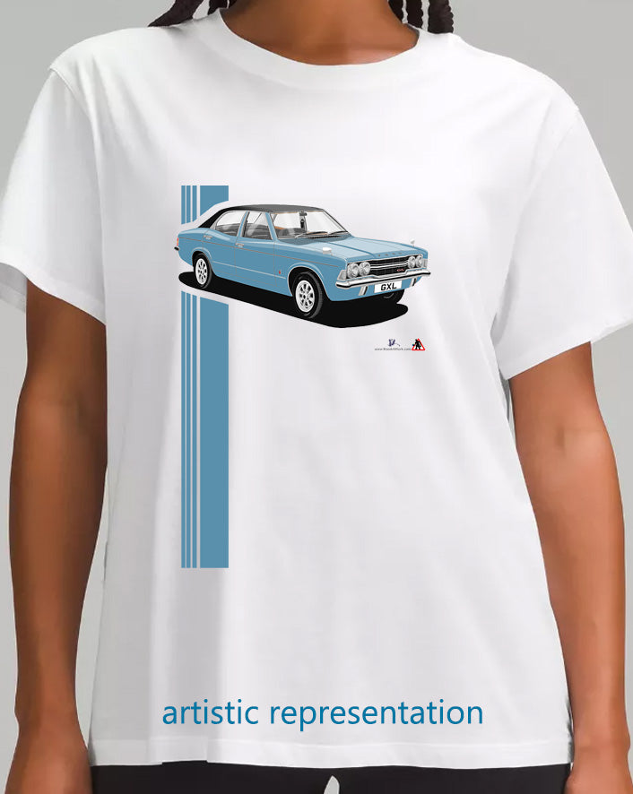 Ford Cortina Mk3  GXL Blue T Shirt