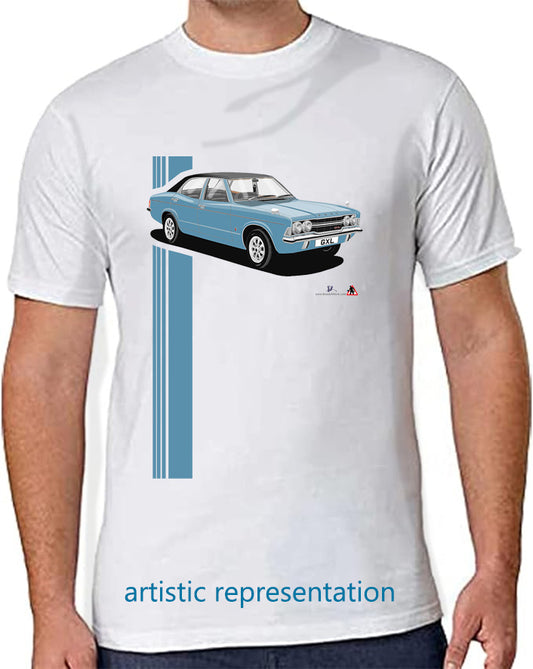 Ford Cortina Mk3  GXL Blue T Shirt