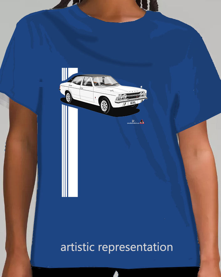 Ford Cortina Mk3  GXL White T Shirt