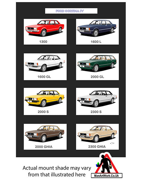 Ford Cortina Mk4 A4 Art Print