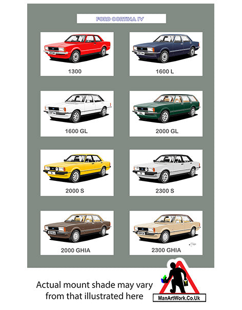 Ford Cortina Mk4 A4 Art Print