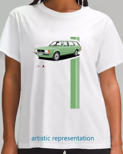 Ford Cortina Mk4 Estate in Green T Shirt