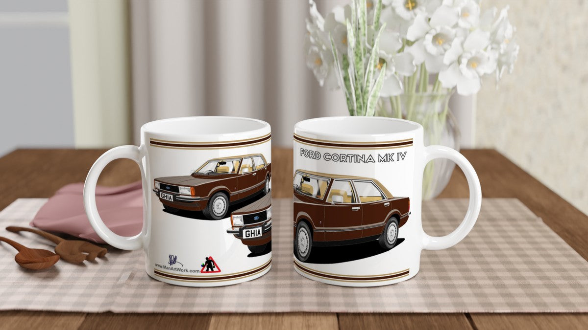 Ford Cortina Mk4 Ghia in Bronze Art Mug