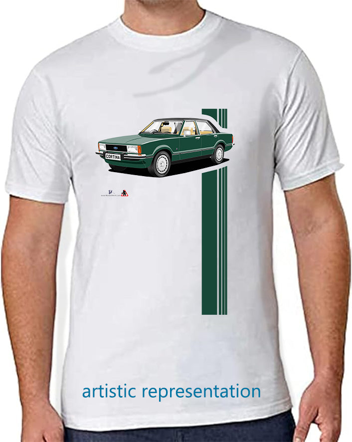 Ford Cortina Mk4 Ghia in Dark Green T Shirt