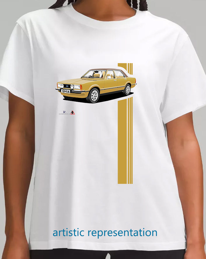 Ford Cortina Mk4 Ghia in Gold T Shirt