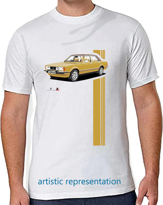 Ford Cortina Mk4 Ghia in Gold T Shirt