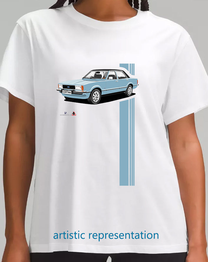 Ford Cortina Mk4 Ghia in Blue T Shirt