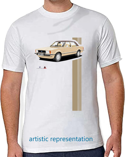 Ford Cortina Mk4 Ghia in Light Gold & Black T Shirt