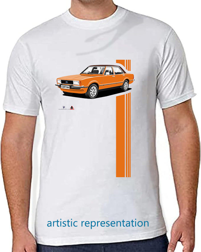 Ford Cortina Mk4 Ghia in Orange T Shirt