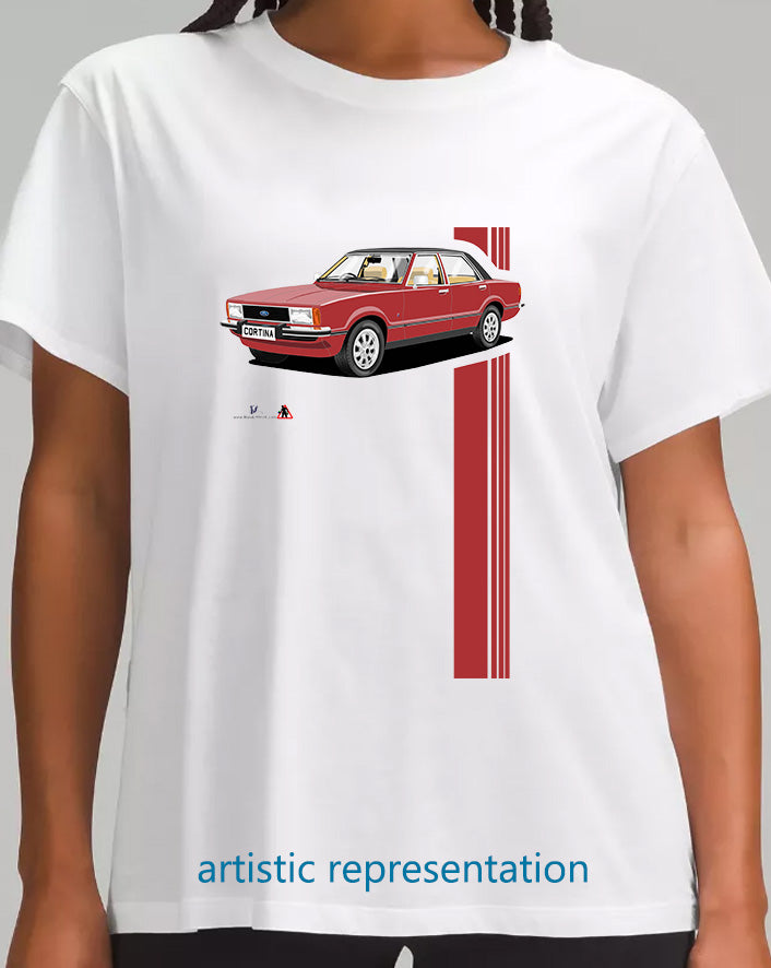 Ford Cortina Mk4 Ghia in Red T Shirt