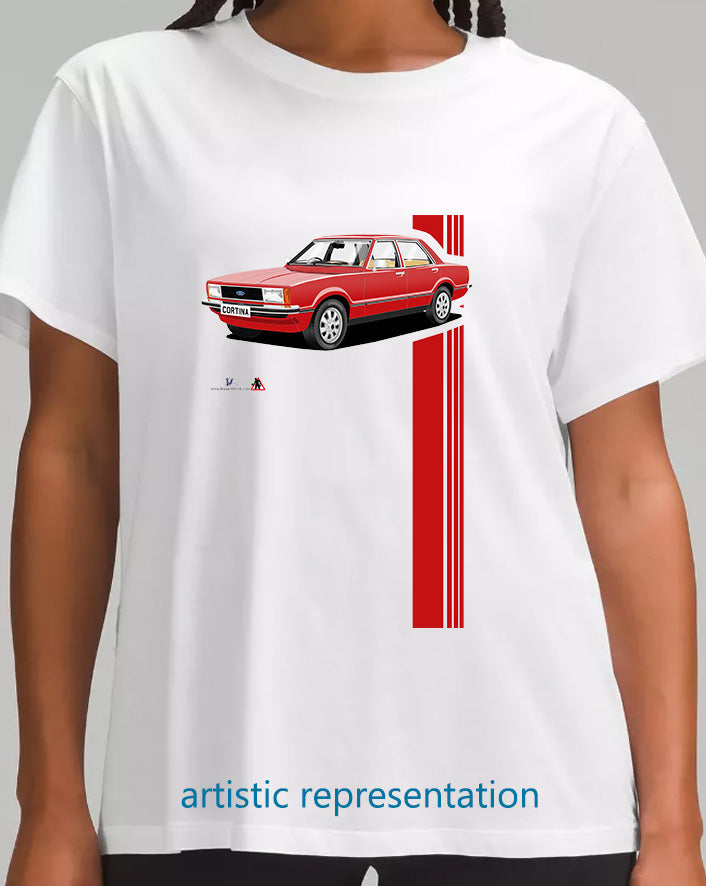 Ford Cortina Mk4  in Red T Shirt