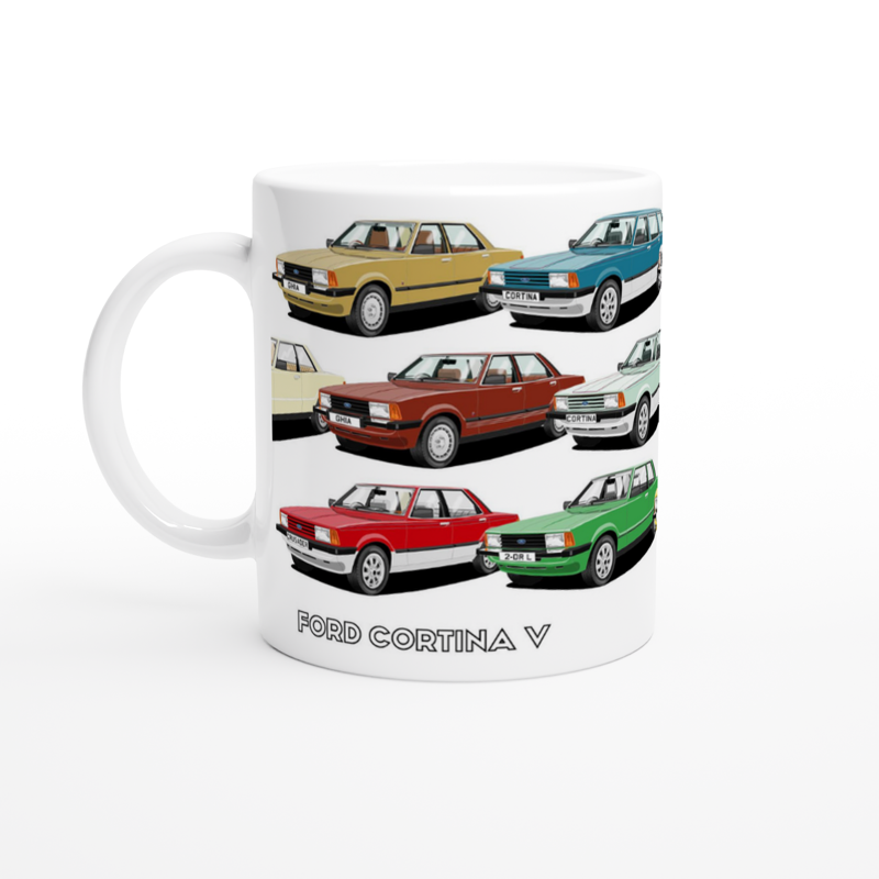 Ford Cortina Mk5 Multi Car Mug