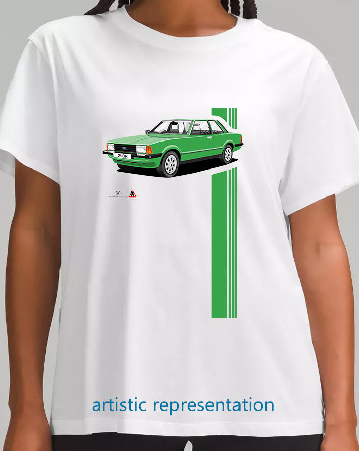 Ford Cortina Mk5 2 Door in Green T Shirt