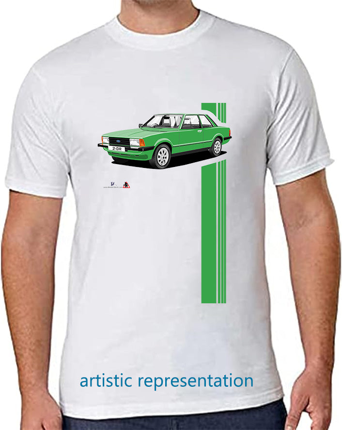 Ford Cortina Mk5 2 Door in Green T Shirt