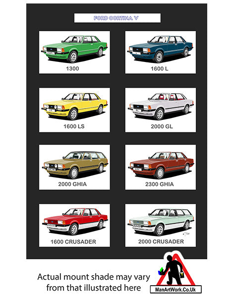 Ford Cortina Mk5 A4 Art Print