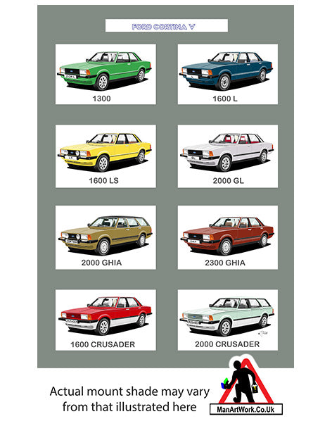 Ford Cortina Mk5 A4 Art Print