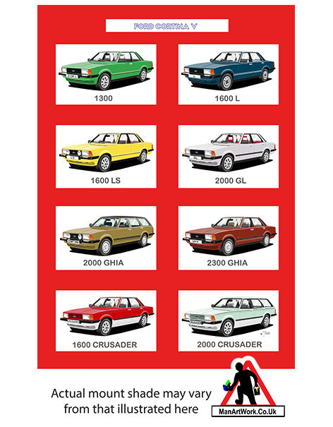 Ford Cortina Mk5 A4 Art Print