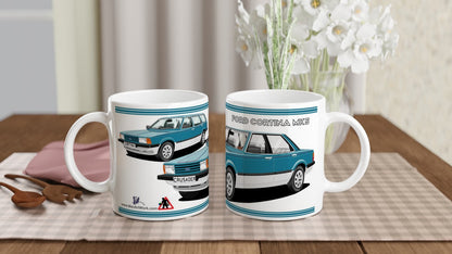 Ford Cortina Mk5 Crusader in Blue Art Mug