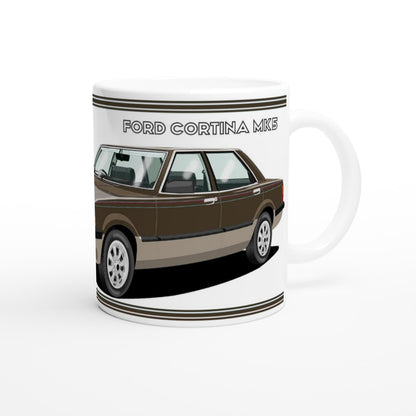 Ford Cortina Mk5 Crusader in Brown Art Mug