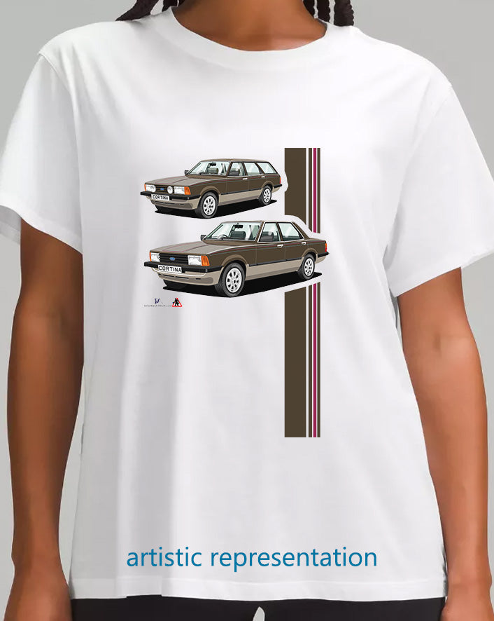 Ford Cortina Mk5 Crusader in Brown T Shirt