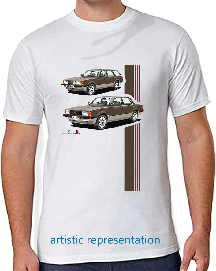 Ford Cortina Mk5 Crusader in Brown T Shirt