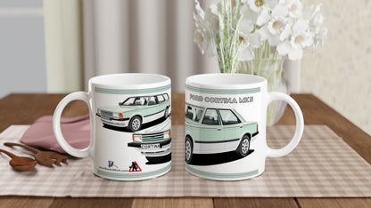 Ford Cortina Mk5 Crusader in Green Art Mug