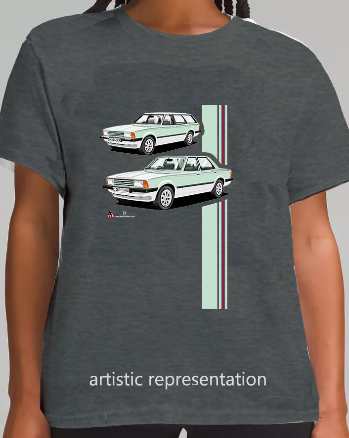 Ford Cortina Mk5 Crusader in Light Green T Shirt