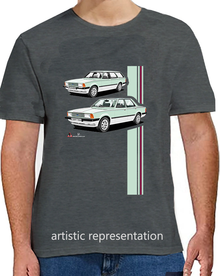 Ford Cortina Mk5 Crusader in Light Green T Shirt