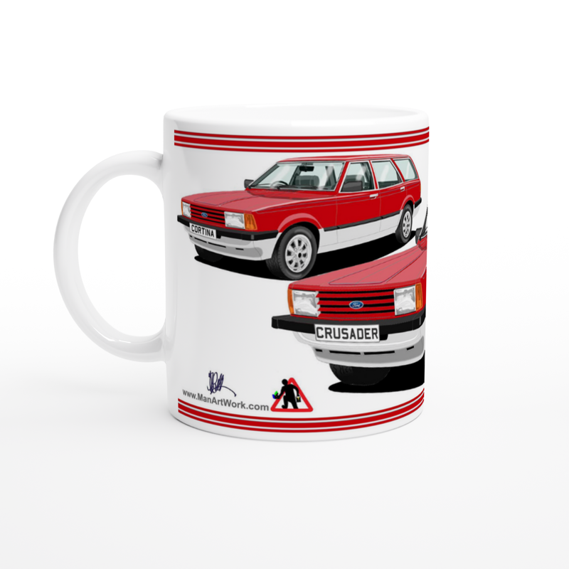 Ford Cortina Mk5 Crusader in Red Art Mug