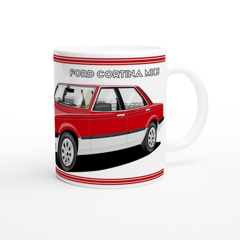 Ford Cortina Mk5 Crusader in Red Art Mug