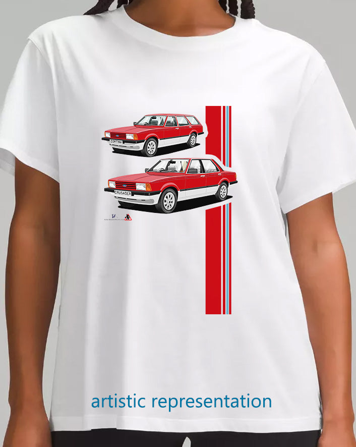 Ford Cortina Mk5 Crusader in Red T Shirt