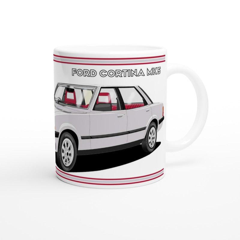 Ford Cortina Mk5 GL in Silver Art Mug