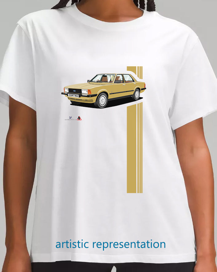 Ford Cortina Mk5 Ghia in Gold T Shirt