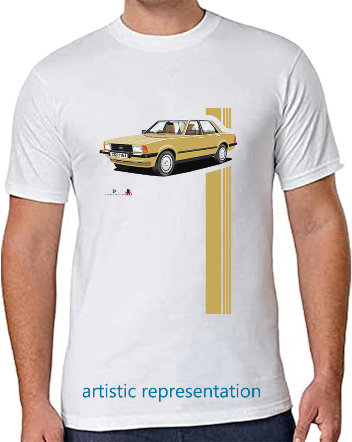 Ford Cortina Mk5 Ghia in Gold T Shirt