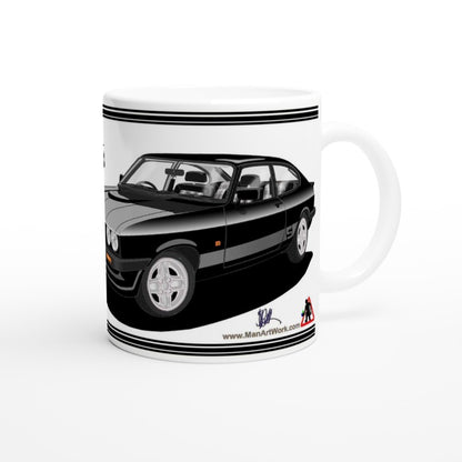 Ford Capri Mk3 S Black Art Mug