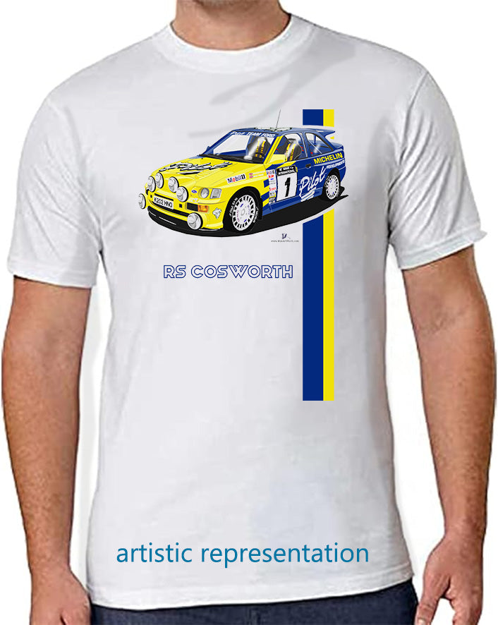 Ford Escort Cosworth Pilot Rally T Shirt